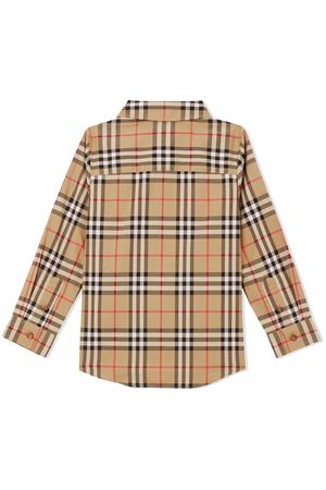 Beige cotton shirt BURBERRY KIDS | 8059637A7028